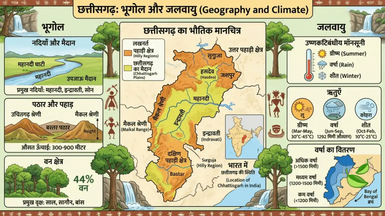 Chhattisgarh geography in hindi