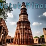 Qutub Minar Delhi at morning, showcasing its 73-meter tall Indo-Islamic architecture.